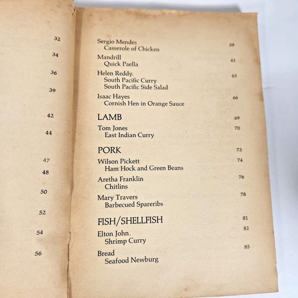 Vintage Cookbook Rock Stars Recipes Photographs Beatles Jackson 5 More 1st Ed. - Picture 9 of 11